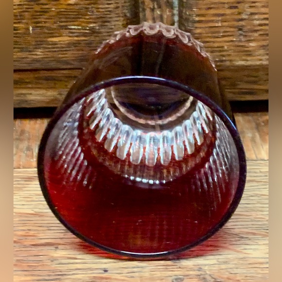 Early 20th Centuty HART Ruby Flash Crystal Antique Shot Glass - Picture 13 of 16